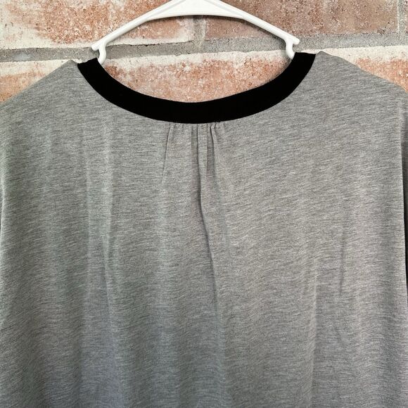 Lysse Contrast Millie Top Blouse Gray XS - Picture 10 of 10